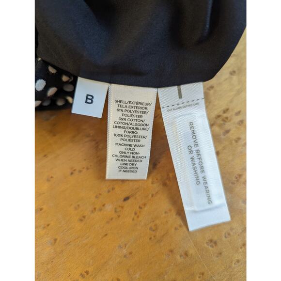 Ann Taylor Loft Miniskirt Size 2 Black White Polka Dot Preppy Twee Academia - Picture 7 of 7